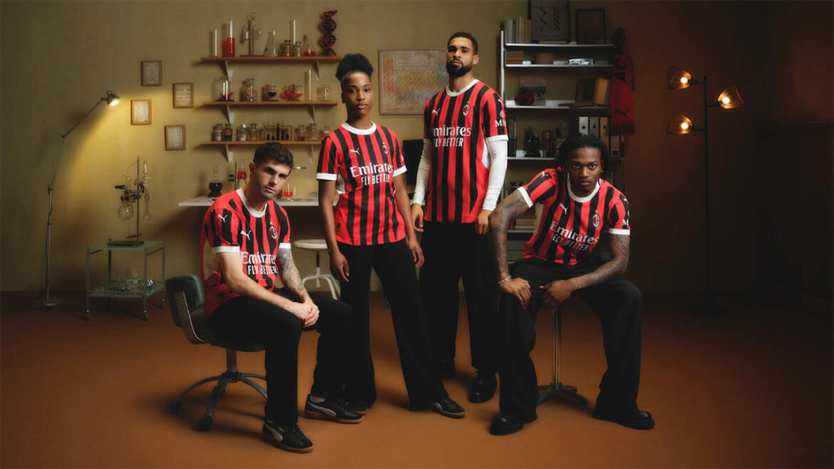 El encuentro entre rojo y negro：Camiseta Primera AC Milan 24-25